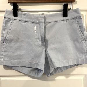NWT JCrew light blue chino shorts. Size 4